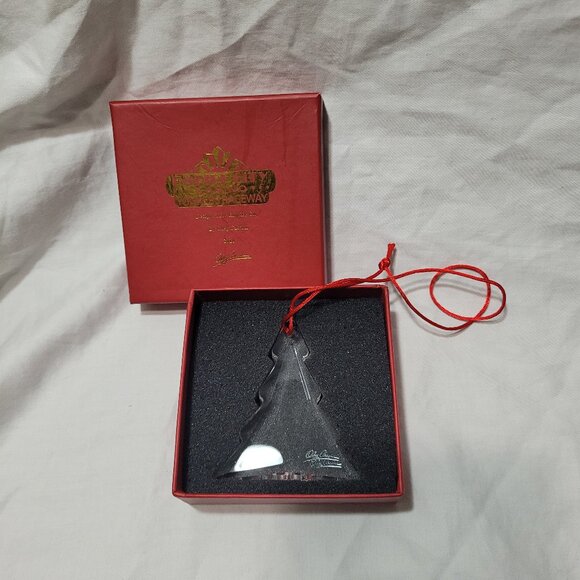 Oleg Cassini Signed Crystal Tree Ornament Exclusive Empire City Casino Yonkers - Picture 2 of 10